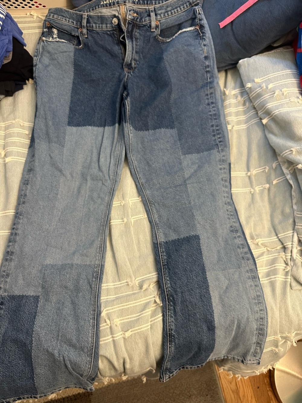 American Eagle 90’s Bootcut Patchwork Jeans